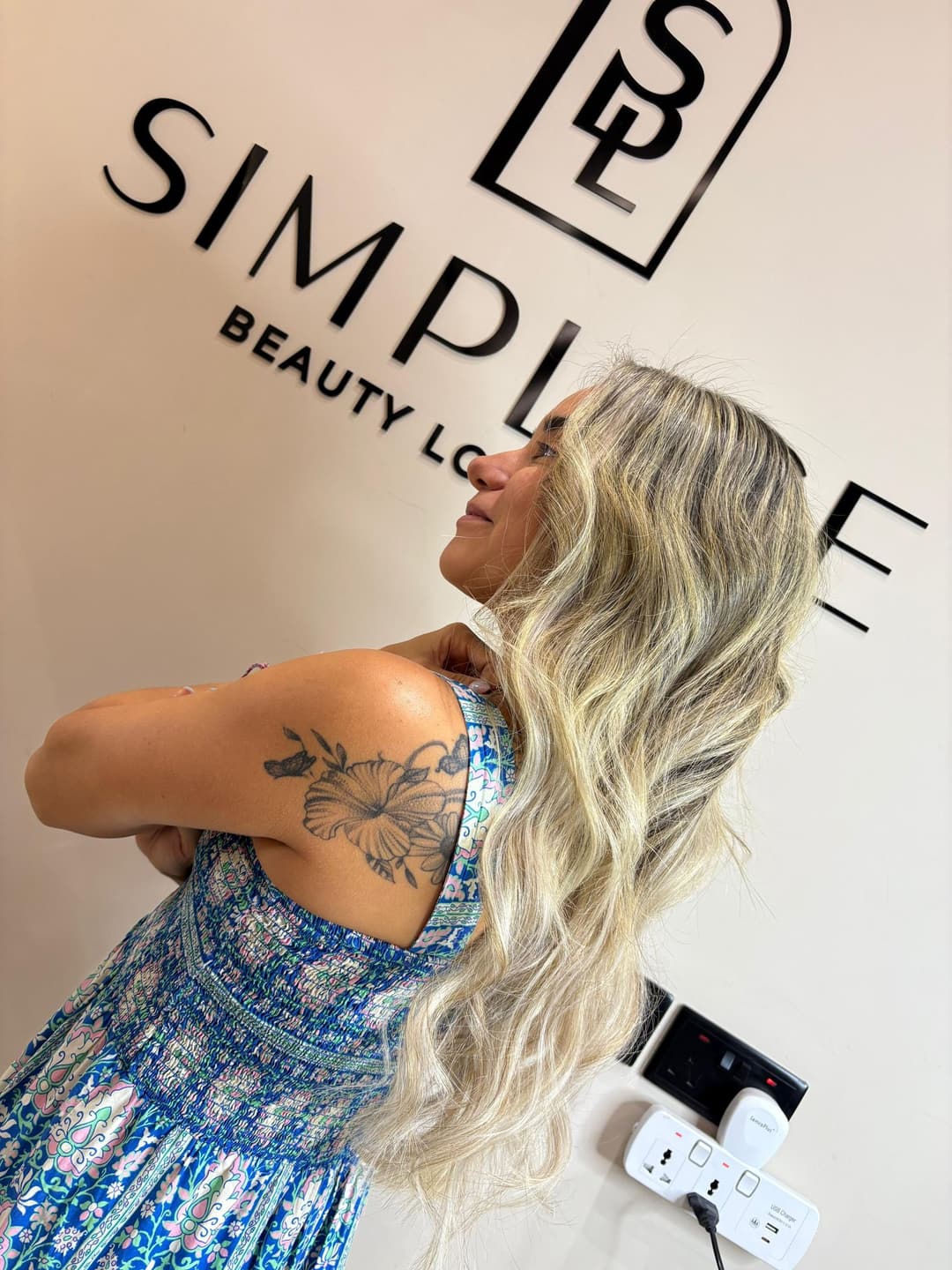 Blonde extensions, Simplice Beauty Lounge, Ras Al Khaimah