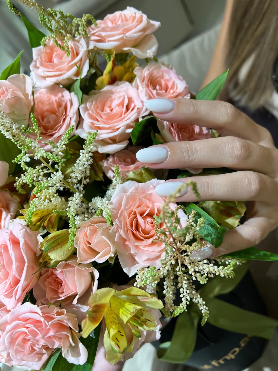 Pastel almond nails with flowers, Simplice Beauty Lounge, Ras Al Khaimah
