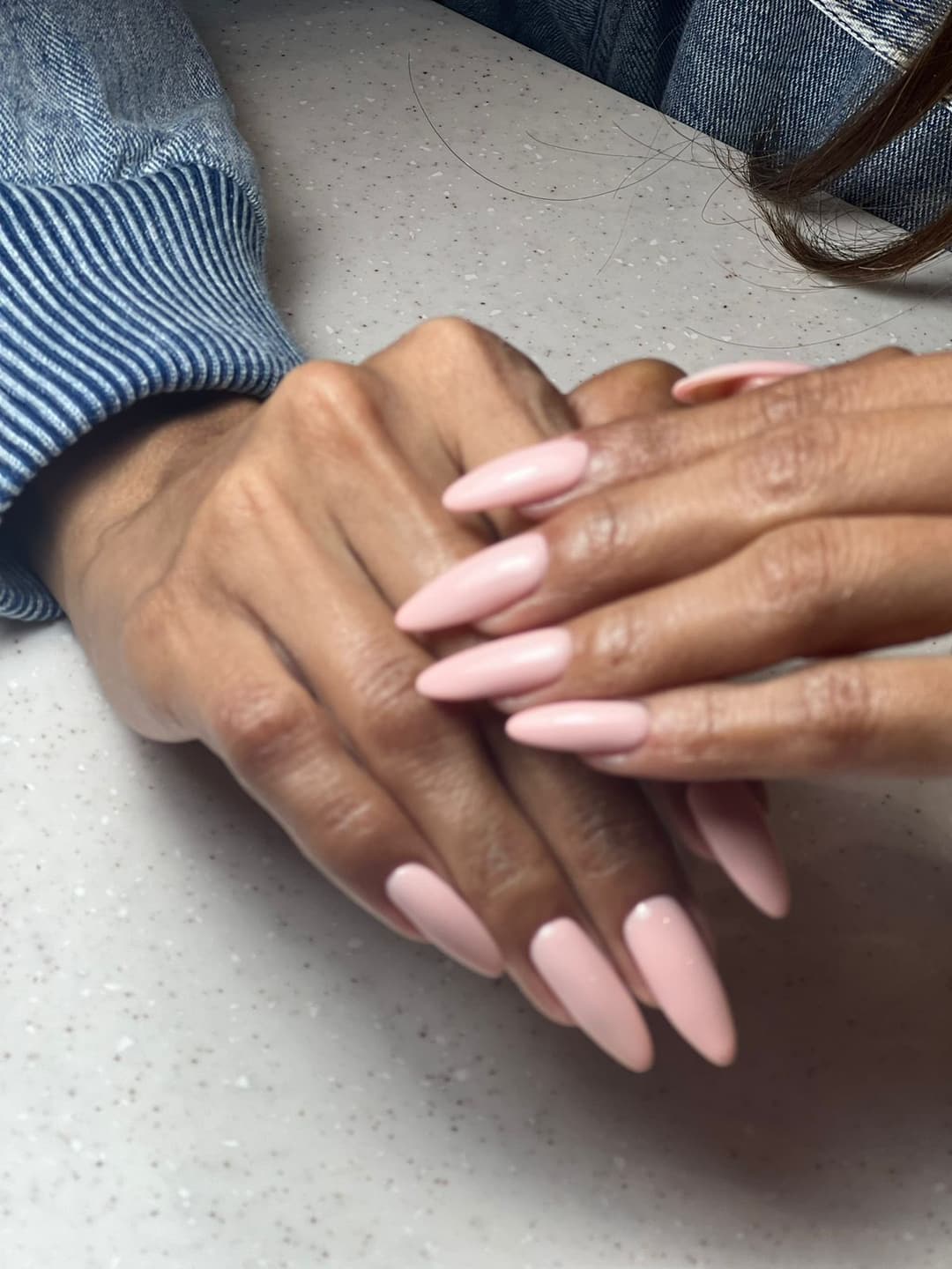 Soft pink almond nails, Simplice Beauty Lounge, Ras Al Khaimah