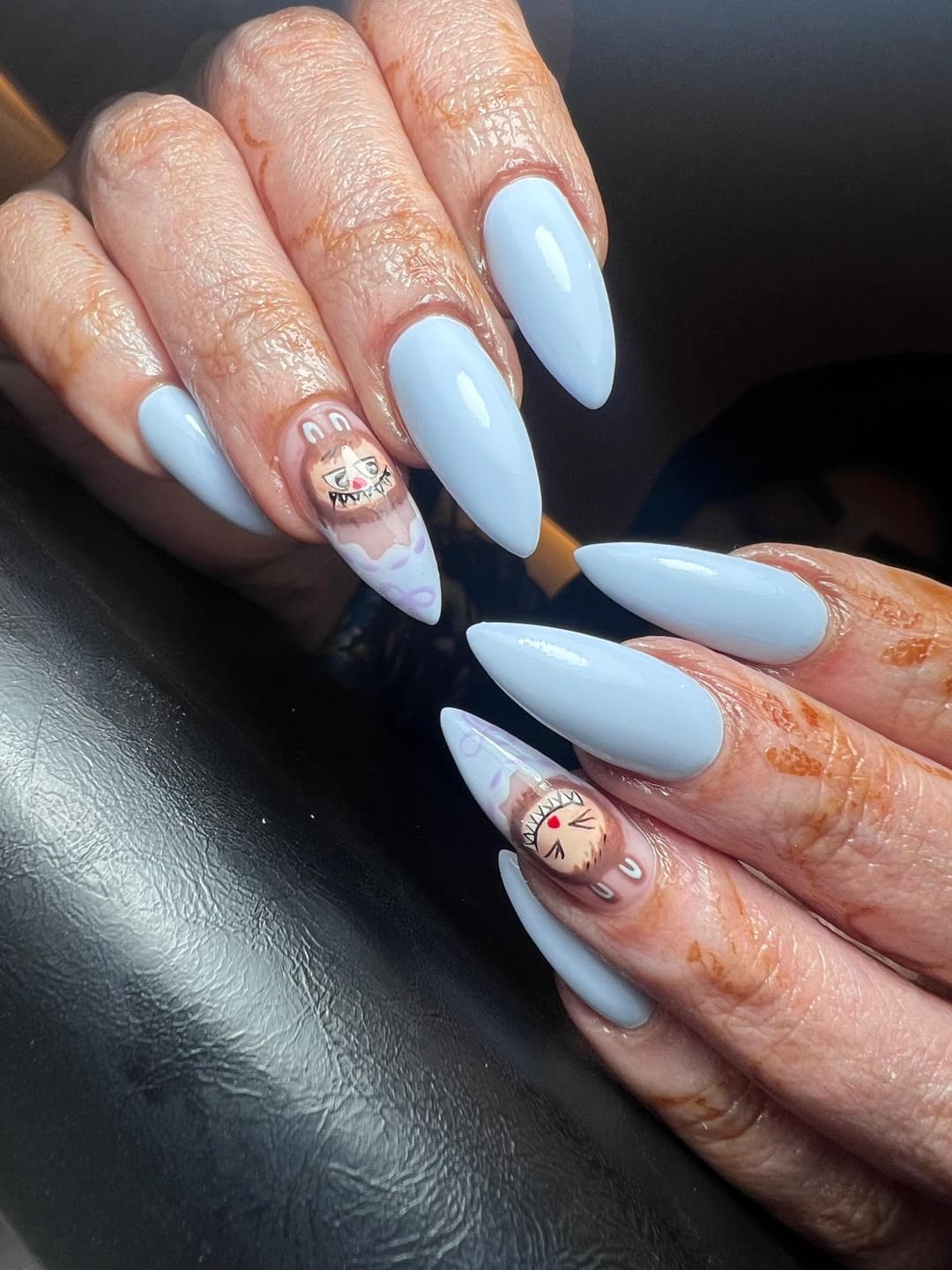 Baby blue nail art, Simplice Beauty Lounge, Ras Al Khaimah