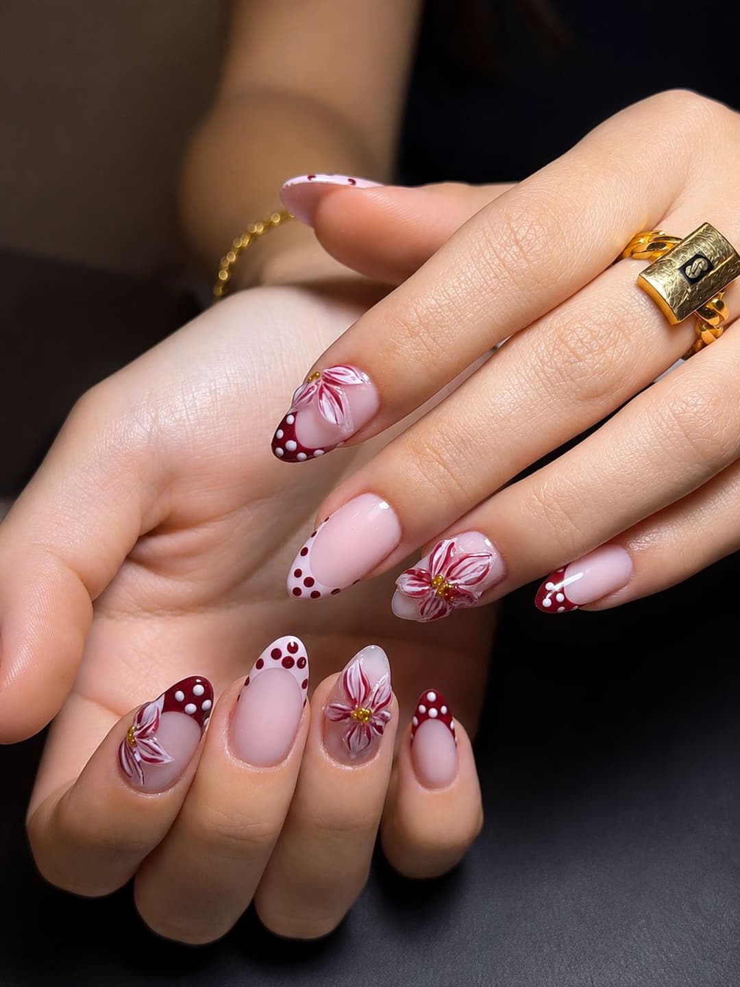 Polka and heart nail art, Simplice Beauty Lounge, Ras Al Khaimah