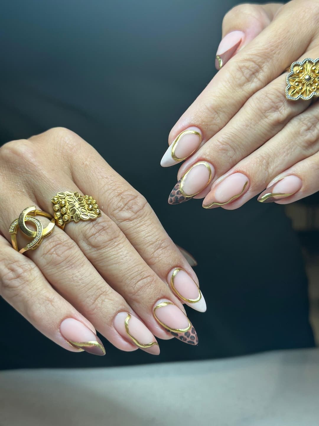 French manicure with builder gel